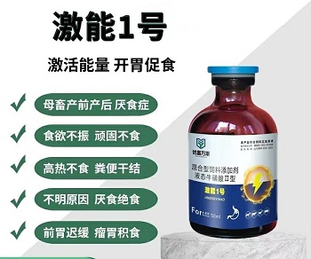激能1号-激活能量，开胃促食，不吃，食欲不振，顽固不食，便秘粪便干结，前胃迟缓，瘤胃积食